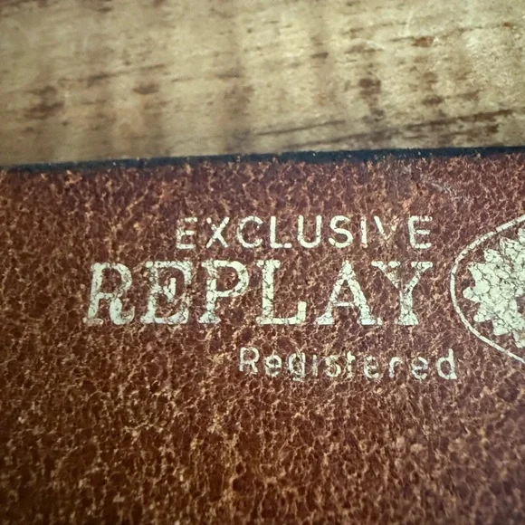 Vintage Replay Cognac Leather Belt with Metal Buckle - Picture 7 of 13